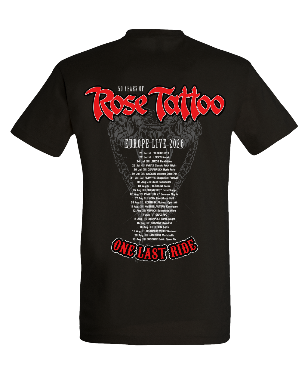 Rose Tattoo - Triangle Snake Tour T-Shirt